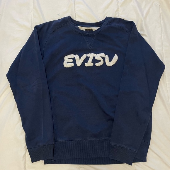 Evisu navy crewneck - Picture 1 of 6